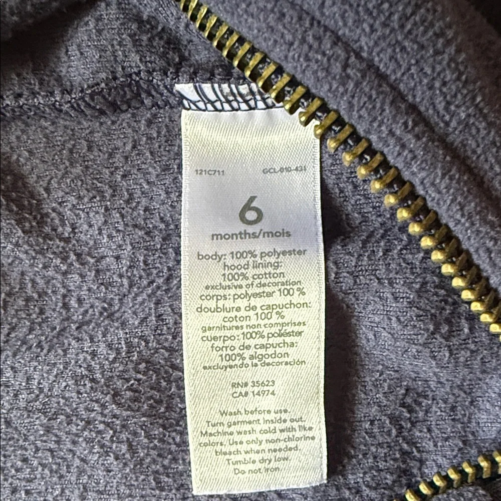 Cozy Navy Kids Hoodie with ears - Picture 5 of 5